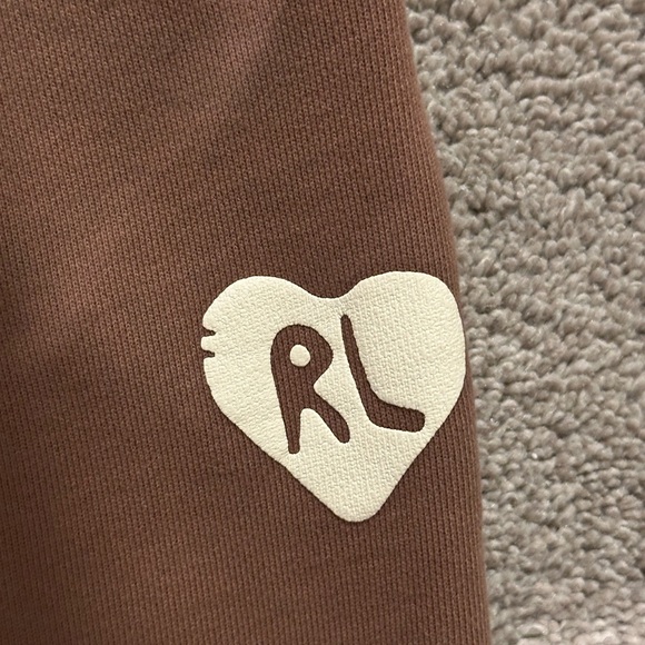 RED LETTERS ORANGE/CREAM/BROWN HEAVY WEIGHT FLARE PANTS (OFFERS ARE ACCEPTED) - Picture 6 of 8